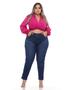 Imagem de Calça Cigarrete Cintura Alta Plus Size Fact Jeans L006