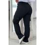 Imagem de Calça com Bolsos Cargo Wide Leg Femenina Tendencia