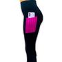 Imagem de Calça Cós Alto Fitness Leg Legging Treino Casual Bolso Celular 146