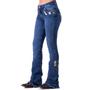 Imagem de Calca Country Bordada Feminina Jeans Com Laicra Rodeio Farm