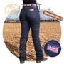 Imagem de Calça country feminina jeans carpinteira cowboy os boiadeiro