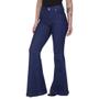 Imagem de Calça Country Feminina Wrangler Original Jeans Maxi Flare Azul Ref. WF2103UN