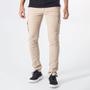 Imagem de Calça De Sarja Cargo Masculina Bege Com Elastano Casual Slim