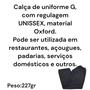 Imagem de Calça de uniforme g com regulagem preta unissex oxford com bolso calça preta