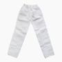 Imagem de Calça de uniforme m com regulagem branca unissex brim com bolso calça branca
