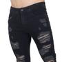 Imagem de Calça Destroyed Masculina Skinny Black Zune Jeans