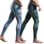 Imagem de Calça Esportiva Masculina Fitness Corrida Leggings Apertadas Yoga Compressão Moletom Ajuste Seco