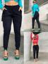 Imagem de Calça feminina canelada com elastico no cos e bolso social