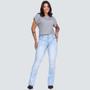 Imagem de Calça Feminina Flare Jeans Com Puídos 29085-