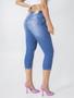 Imagem de Calça Feminina Jeans Capri Niina Safira Confort Empina Bumbum