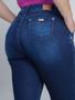 Imagem de Calça Feminina Jeans Cigarrete Modeladora Niina Cinto Duplo Safira