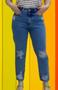Imagem de Calca Feminina Jeans Cintura Alta com Lycra, K Official Tamanho 38