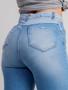 Imagem de Calça Feminina Jeans Cropped Leg Loose Barra Dupla