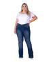 Imagem de Calça Feminina Jeans Flare Plus Com Bolso Falso