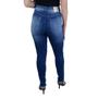 Imagem de Calça Feminina Kacolaco Jeans Cigarrete Azul Médio - K4781