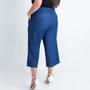 Imagem de Calça Feminina Pantacourt, Azul Jeans, Plus Size