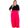 Imagem de Calça Feminina Plus Size G1 G3 WideLeg Pantalona Tecido Duna