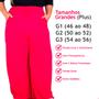 Imagem de Calça Feminina Plus Size G1 G3 WideLeg Pantalona Tecido Duna