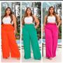 Imagem de Calça Feminina Plus Size Pantalona Cintura Alta Duna Moda Blogueira do 46 ao 54 - GG G1 G2 G3