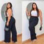 Imagem de Calça Feminina Plus Size Pantalona Cintura Alta Duna Moda Blogueira do 46 ao 54 - GG G1 G2 G3