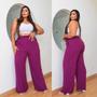 Imagem de Calça Feminina Plus Size Pantalona Cintura Alta Duna Moda Blogueira do 46 ao 54 - GG G1 G2 G3