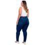 Imagem de Calça Feminina Plus Size Skinny Cropped Cintura Alta