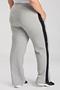 Imagem de Calça Feminina Plus Size Wed Leg Moletom Faixa Lateral Cós com Elástico Bolsos Funcionais - Serena