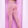 Imagem de Calça Feminino Canelado 3D Longa com cinto