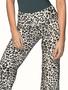 Imagem de Calça Flare DeMillus Sexy 000511 Tamanho PE Oncinha Em Microfibra Elástica Poliéster Animal Print