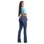 Imagem de Calça Flare Feminina Com Nervura  Jeans Com Licra Cintura Alta 14