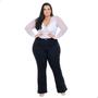 Imagem de Calça Flare Jeans Preta Plus Size Para Gordinhas da Moda Inverno