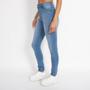 Imagem de Calça Hot Pant Feminina Skinny Jeans Azul Médio Lady Rock