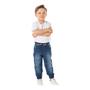 Imagem de Calça Infantil Masculina Mania Kids em Malha Denim Azul Jeans