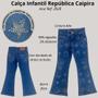 Imagem de Calça Infantil República Caipira Jeans Charlote C/ Bordado Estrelas E Ferradura C/ Brilho Ref:2028