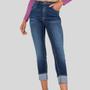 Imagem de Calca  jeans azul escuro rubi cropped