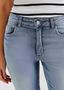 Imagem de Calça Jeans Básica Feminina Cintura Média Skinny Com Puídos