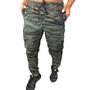 Imagem de Calça Jeans Camuflada Masculina Jogger Com Punho Elástico - Espaço CK!