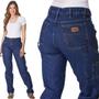 Imagem de Calça Jeans Carpinteira Feminina Country Hno 7 Bolsos Azul Marinho