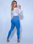 Imagem de Calça jeans clara feminina com cintura alta denin white