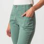 Imagem de Calça Jeans Color Flare Recortes e Pence Verde Nilo