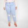 Imagem de Calça Jeans Cropped Sawary Pkus Size Cintura Baixa Feminina