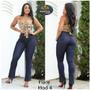 Imagem de Calça Jeans Feminina Cintura Alta Com Lycra Flare Capri Ciga