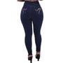 Imagem de Calça Jeans Feminina Cintura Alta Hot Pants Elastano Levanta Empina Bumbum feminina