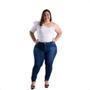 Imagem de Calça Jeans Feminina Empina Bumbum Plus Size 46 Até 52 Com Lycra