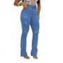Imagem de Calça Jeans Feminina Flare Cós Alto Hot Pants Levanta Bumbum