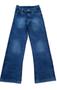 Imagem de Calça Jeans Feminina Juvenil Wide Leg Pantalona Lycra De 10 Ao 16 (R6270)