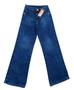 Imagem de Calça Jeans Feminina Juvenil Wide Leg Pantalona Lycra De 10 Ao 16 (R6270)
