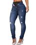 Imagem de Calça Jeans Feminina Lipo Sawary Cós Alto E Cinta Modeladora