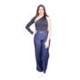 Imagem de Calça Jeans Feminina Luma Ventura Wide Leg Cintura Alta Denim Claro