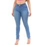 Imagem de Calça Jeans Feminina Medium Super Skinny Premium Cintura Alta Levanta Bumbum